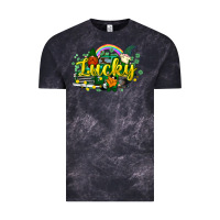 Cloud Black lucky gnomes truck St. Patrick's Vintage Tee - HowdyJamesFarm