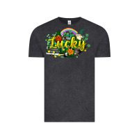 Vintage Black lucky gnomes truck St. Patrick's Vintage Tee - HowdyJamesFarm