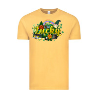Vintage Mustard lucky gnomes truck St. Patrick's Vintage Tee - HowdyJamesFarm