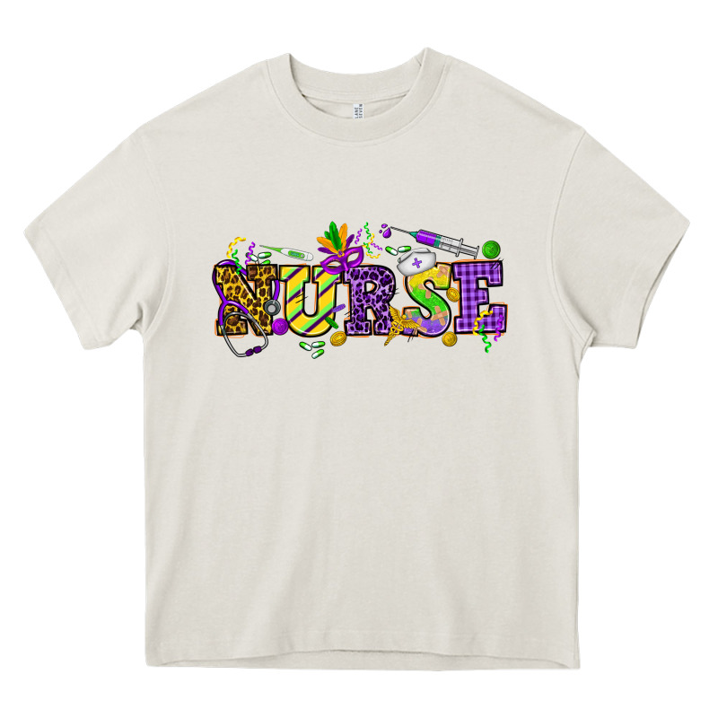 Mardi Gras Day Nurse Heavy Core Tee by NancyCooperArtShop | Teevron