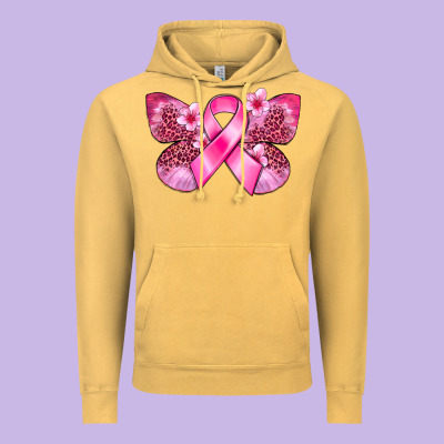 Cancer Butterfly Vintage Hoodie Designed By Fadigitalartstudio