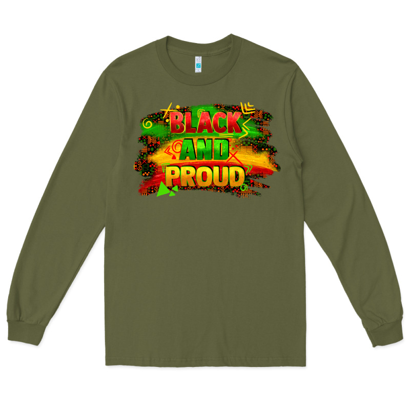 Black And Proud Long Sleeve Tee by FaDigitalArtStudio | Teevron
