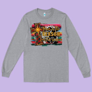 Jesus İs The Reason For The Season Christmas Long Sleeve Tee Designed By Ranaportraitstore