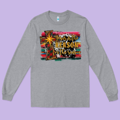 Jesus İs The Reason For The Season Christmas Long Sleeve Tee Designed By Ranaportraitstore