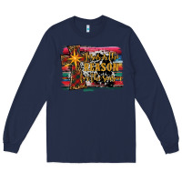Navy jesus i̇s the reason for the season christmas Long Sleeve Tee - RanaPortraitStore