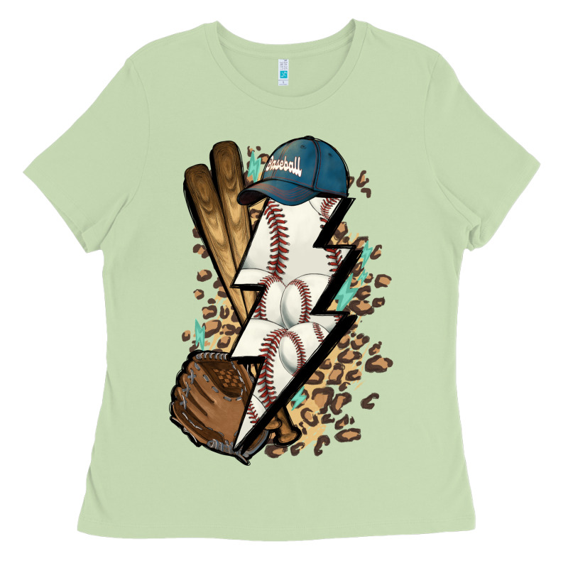 Lightning Bolt Baseball Ladies Tee by HowdyJamesFarm | Teevron