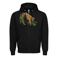 Black florida panther Zipper Hoodie - BarkalooDesign