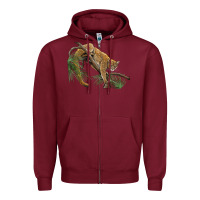 Burgundy florida panther Zipper Hoodie - BarkalooDesign
