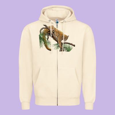 Florida Panther Zipper Hoodie Designed By Barkaloodesign
