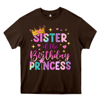 Chocolate Brown sister of the birthday princess Heavy Core Tee - NancyCooperArtShop