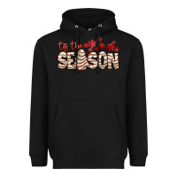Black tis the season with christmas cake Heavyweight Hoodie - AdoDesignShop