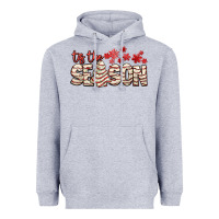 Heather Grey tis the season with christmas cake Heavyweight Hoodie - AdoDesignShop