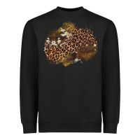 Black leopard cowhide glitter patches Heavyweight Sweatshirt - Artiststas