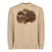 Mushroom leopard cowhide glitter patches Heavyweight Sweatshirt - Artiststas