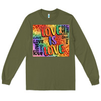 Army Green Pride love is love Long Sleeve Tee - FaDigitalArtStudio