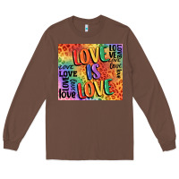 Chestnut Pride love is love Long Sleeve Tee - FaDigitalArtStudio