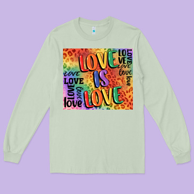Pride Love Is Love Long Sleeve Tee Designed By Fadigitalartstudio