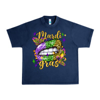 Navy mardi gras with  lip olivia Urban Heavy Tee - OliviaCreatesArt
