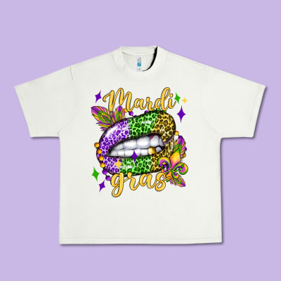 Mardi Gras With  Lip Olivia Urban Heavy Tee Designed By Oliviacreatesart