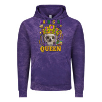 Cloud Purple Skull Mardi Gras queen Vintage Hoodie - FaDigitalArtStudio
