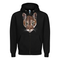 Black florida panther  face Zipper Hoodie - BarkalooDesign