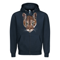 Navy florida panther  face Zipper Hoodie - BarkalooDesign