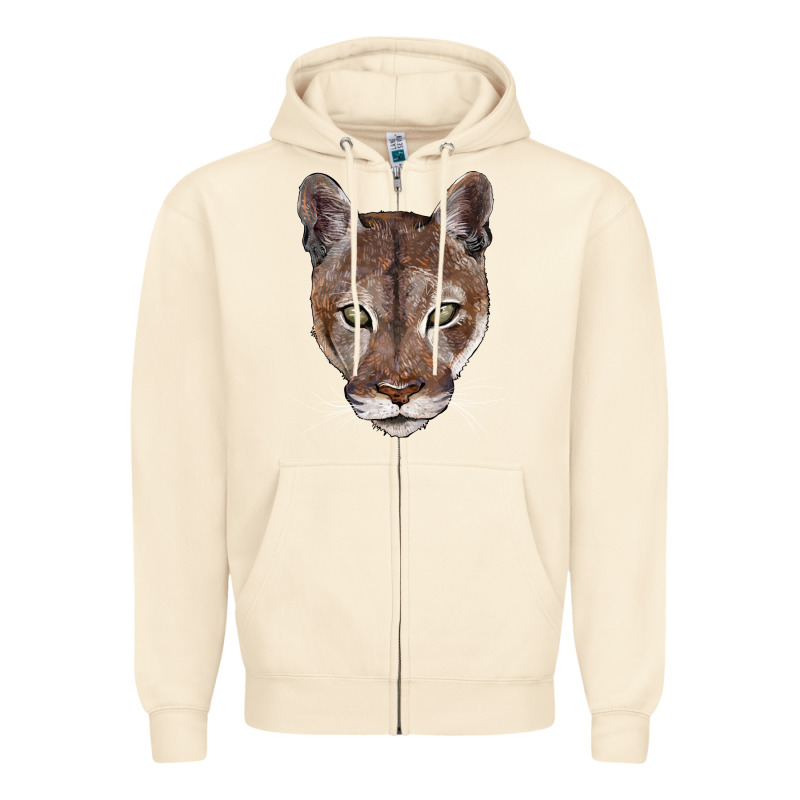 Florida Panther  Face Zipper Hoodie by BarkalooDesign | Teevron