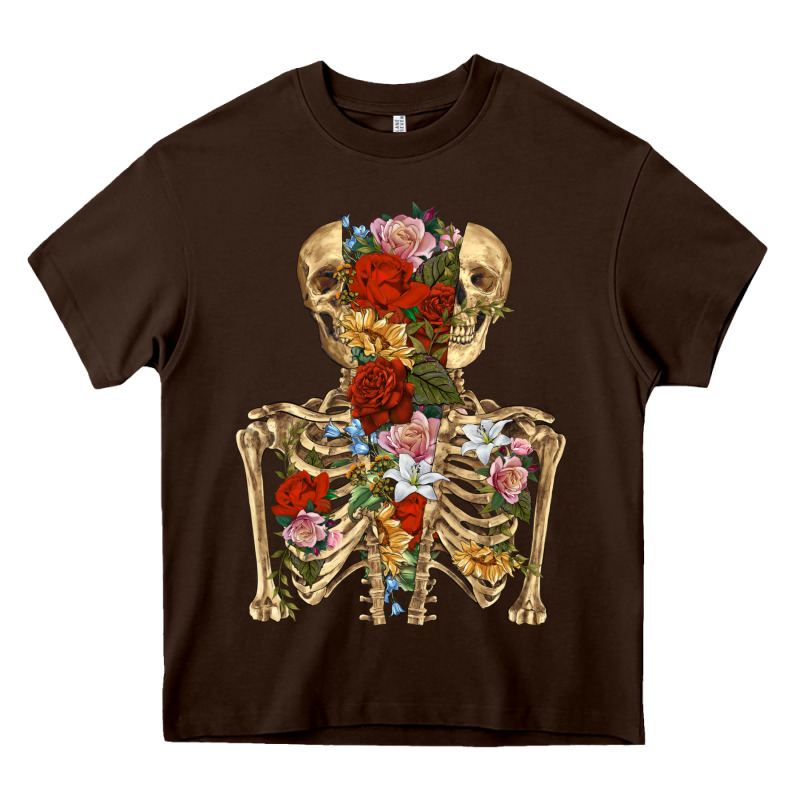 Flower Skeleton Heavy Core Tee by RanaPortraitStore | Teevron
