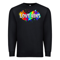 Black love wins pride lgbtq Premium Sweatshirt - AdoDesignShop