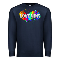 Navy love wins pride lgbtq Premium Sweatshirt - AdoDesignShop