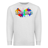 Oatmeal Heather love wins pride lgbtq Premium Sweatshirt - AdoDesignShop