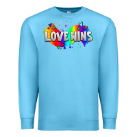 Ocean Blue love wins pride lgbtq Premium Sweatshirt - AdoDesignShop