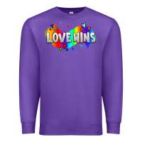 Purple love wins pride lgbtq Premium Sweatshirt - AdoDesignShop