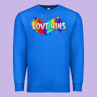 Love Wins Pride Lgbtq Premium Sweatshirt Designed By Adodesignshop