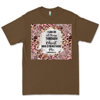 Cacao i can do all things with leopard and glitter Premium Tee - TumblerDesignByShophia