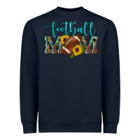 Navy western leopard camouflage sunflowers  glitter mom football Heavyweight Sweatshirt - Artiststas