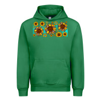 Emerald leopard sunflower gemstone Urban Hoodie - JahusDesignShop
