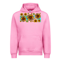 Fuchsia Pink leopard sunflower gemstone Urban Hoodie - JahusDesignShop