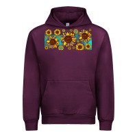 Mauve Wine leopard sunflower gemstone Urban Hoodie - JahusDesignShop