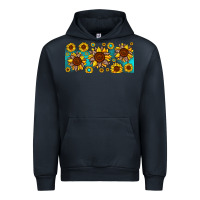 Navy leopard sunflower gemstone Urban Hoodie - JahusDesignShop