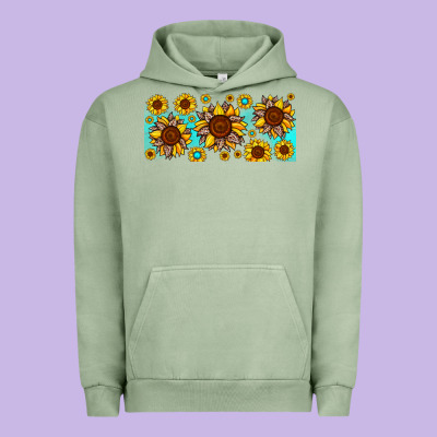 Leopard Sunflower Gemstone Urban Hoodie Designed By Jahusdesignshop