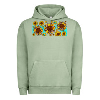 Pigment Oil Green leopard sunflower gemstone Urban Hoodie - JahusDesignShop