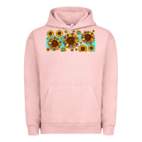 Pigment Salmon leopard sunflower gemstone Urban Hoodie - JahusDesignShop