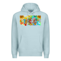Blue Mist Best Teacher Ever Premium Hoodie - CowhideDigitalArt