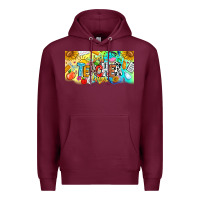 Burgundy Best Teacher Ever Premium Hoodie - CowhideDigitalArt