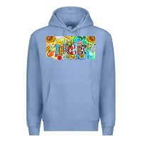 Colony Blue Best Teacher Ever Premium Hoodie - CowhideDigitalArt