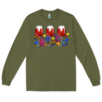 Army Green pride wine cups Long Sleeve Tee - FaDigitalArtStudio