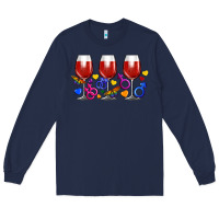 Navy pride wine cups Long Sleeve Tee - FaDigitalArtStudio