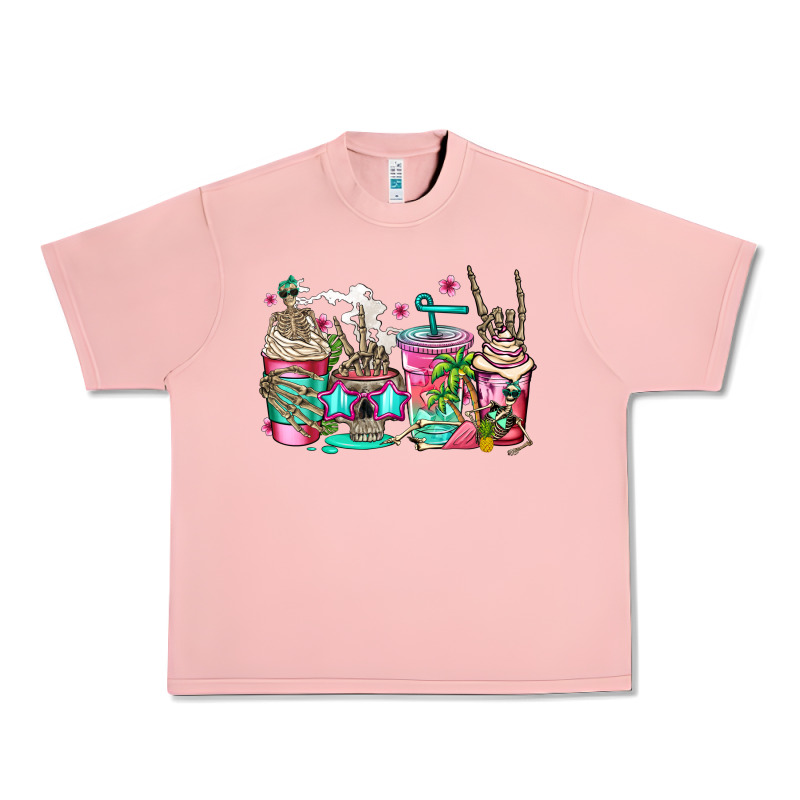 Skeleton Summer Coffee Cups Urban Heavy Tee by Jasminsmagicworld | Teevron