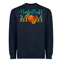 Navy western leopard camouflage sunflowers glitter mom basketball Heavyweight Sweatshirt - Artiststas